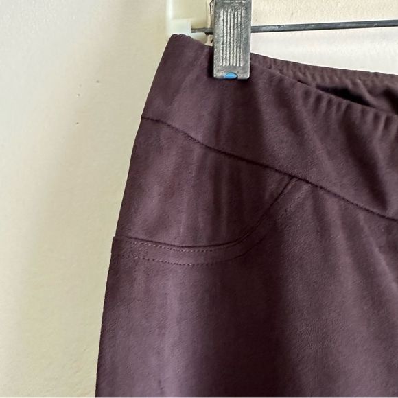 Soft Surroundings • Faux Suede Bootcut Pants in Shale - Picture 5 of 9